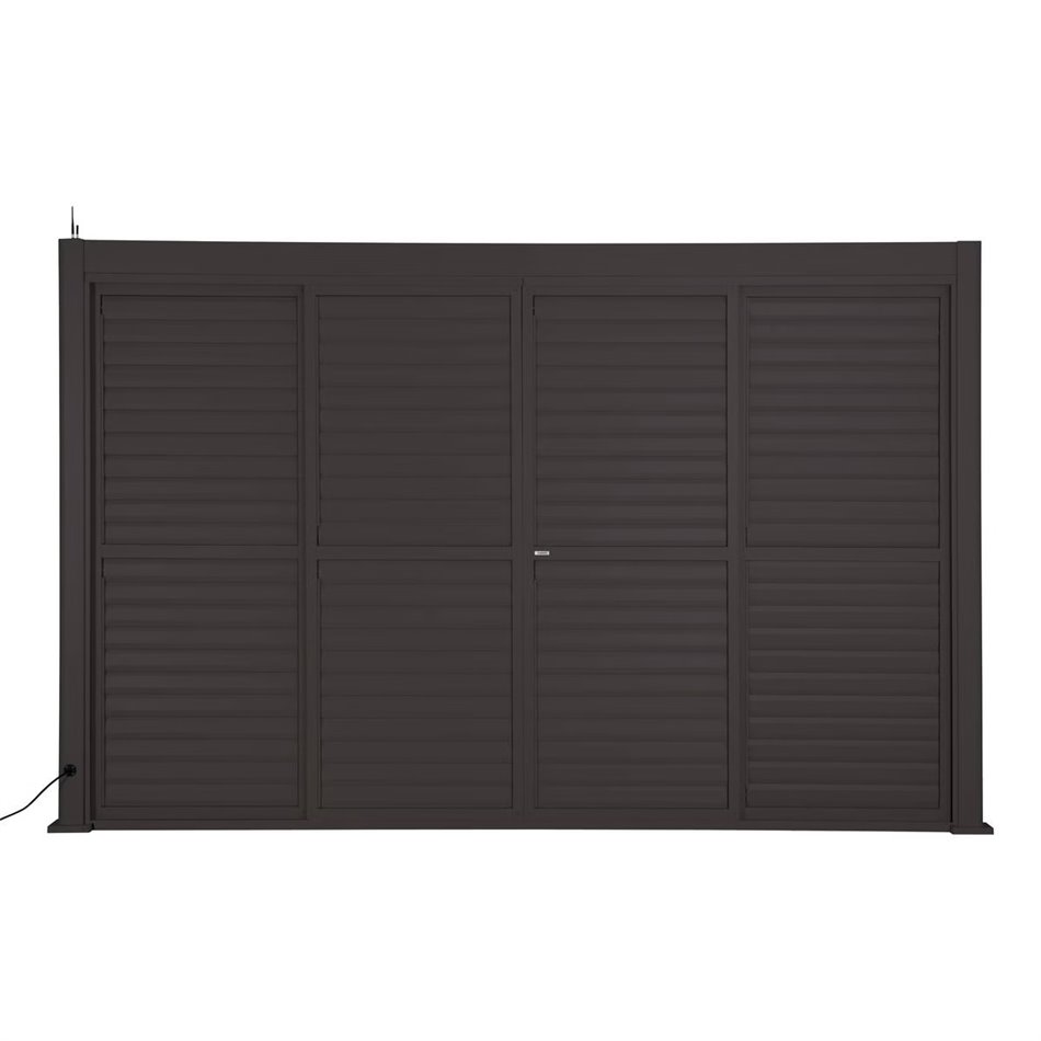 Sliding shutter set Laevora, 4 pcs, for 4 m side, graphite grey