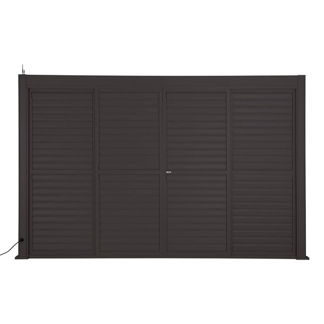 Sliding shutter set Laevora, 4 pcs, for 4 m side, graphite grey
