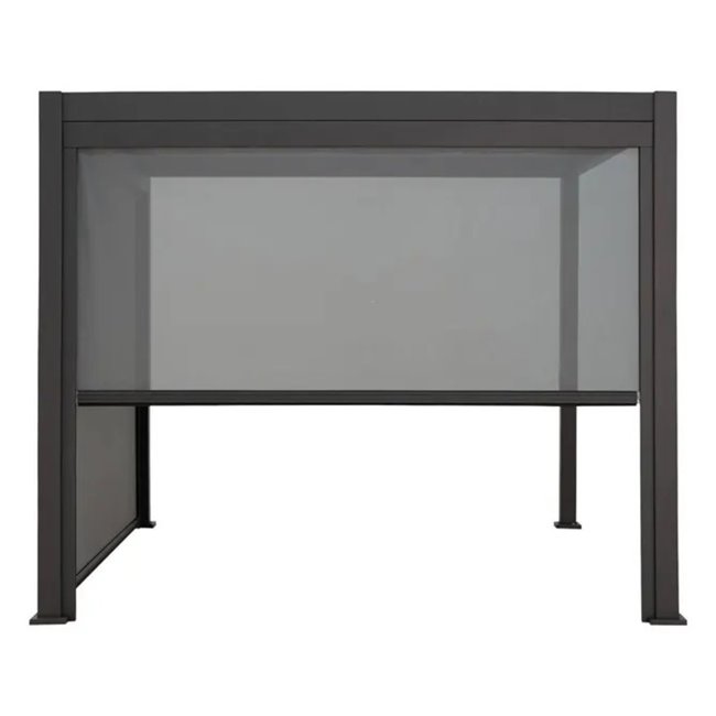 Textilene side blind for Laevora pergola, for 4 m side, graphite grey