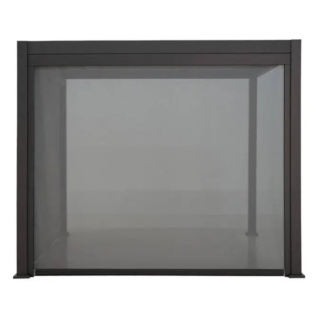 Textilene side blind for Laevora pergola, for 4 m side, graphite grey