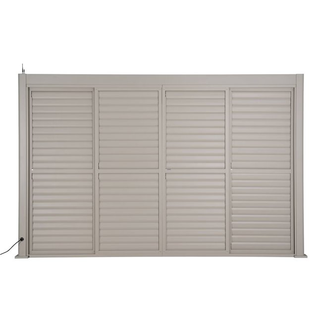 Sliding shutter set Laevora, 4 pcs, for 4 m side, beige