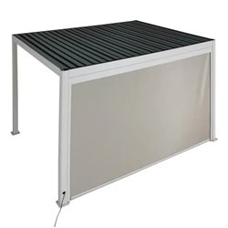 Textilene side blind for Laevora pergola, for 4 m side, clay color