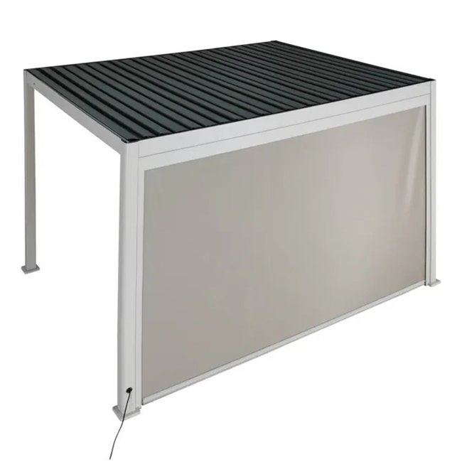 Textilene side blind for Laevora pergola, for 4 m side, clay color