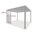 1.3 m side wall panel for Laevora 4x3 m pergola, clay color