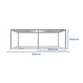 Garden canopy/pergola Laevora 6x3.6m, electrically adjustable roof, white, aluminium