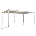 Garden canopy/pergola Laevora 6x3.6m, electrically adjustable roof, white, aluminium