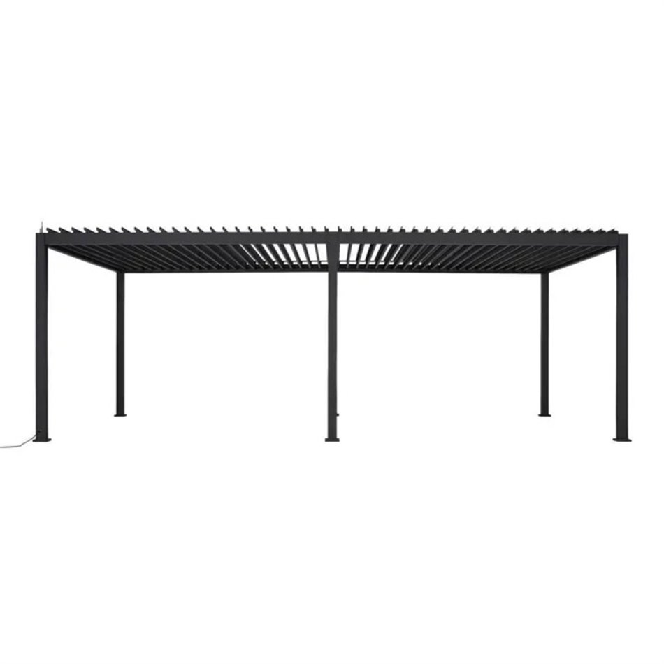 Garden canopy/pergola Laevora 6x3m, electrically adjustable roof, graphite grey, aluminium