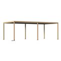 Garden canopy/pergola Laevora 6x3m, electrically adjustable roof, honey color with wood effect, aluminium