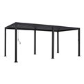 Garden canopy/pergola Laevora 6x3m, manually adjustable roof, graphite color, aluminium