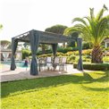 Pergola Lapalmeira 3x4m, with retractable roof, graphite grey