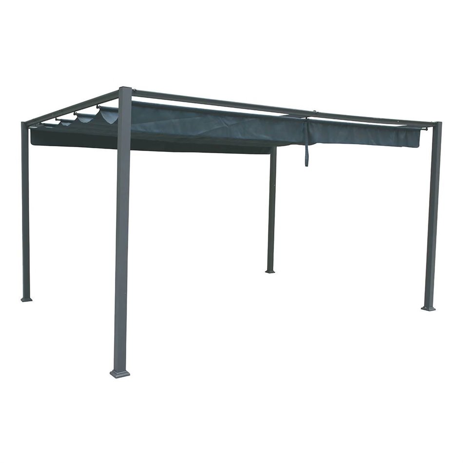 Pergola Lapalmeira 3x4m, with retractable roof, graphite grey