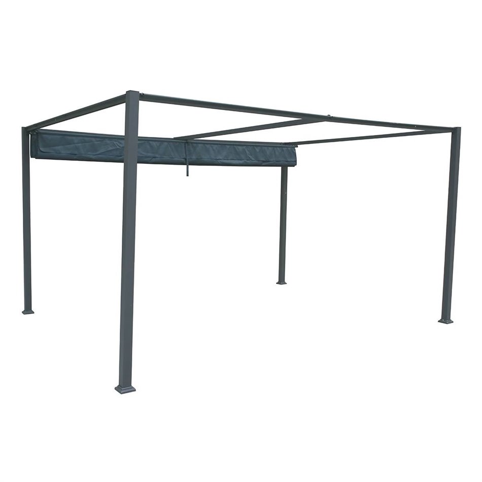 Pergola Lapalmeira 3x4m, with retractable roof, graphite grey