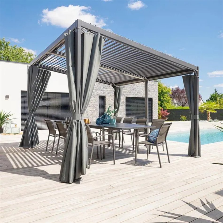 Garden canopy/pergola Lavila 4x3m, aluminium, graphite color