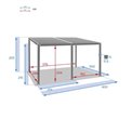 Garden canopy/pergola Lavila 4x3m, aluminium, graphite color