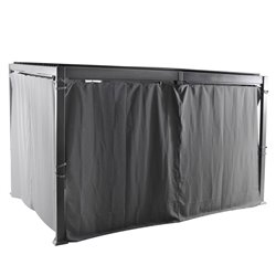 Curtain set for Lavila 4x3 m pergola, graphite color