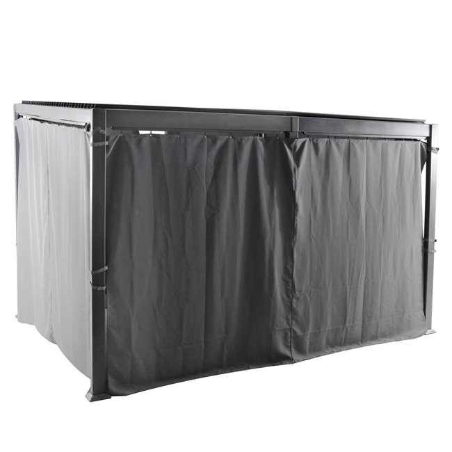 Curtain set for Lavila 4x3 m pergola, graphite color