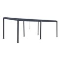 Garden canopy/pergola Lavila 6x3.5m, aluminium/steel, graphite color