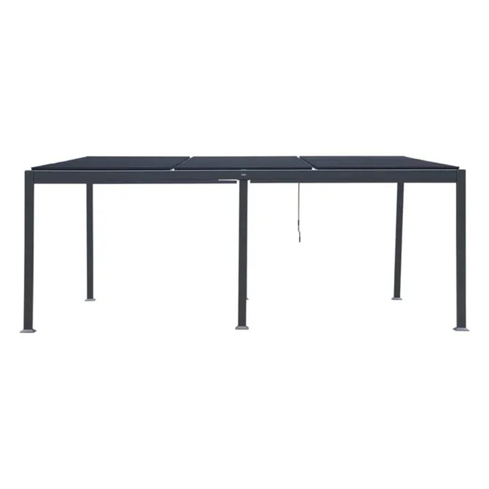 Garden canopy/pergola Lavila 6x3.5m, aluminium/steel, graphite color