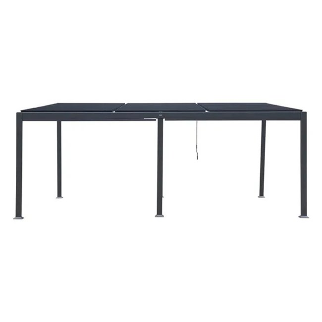 Garden canopy/pergola Lavila 6x3.5m, aluminium/steel, graphite color