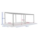Garden canopy/pergola Lavila 6x3.5m, aluminium/steel, graphite color