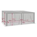 Mosquito net set for Lavila 6x3.5 m pergola, graphite color