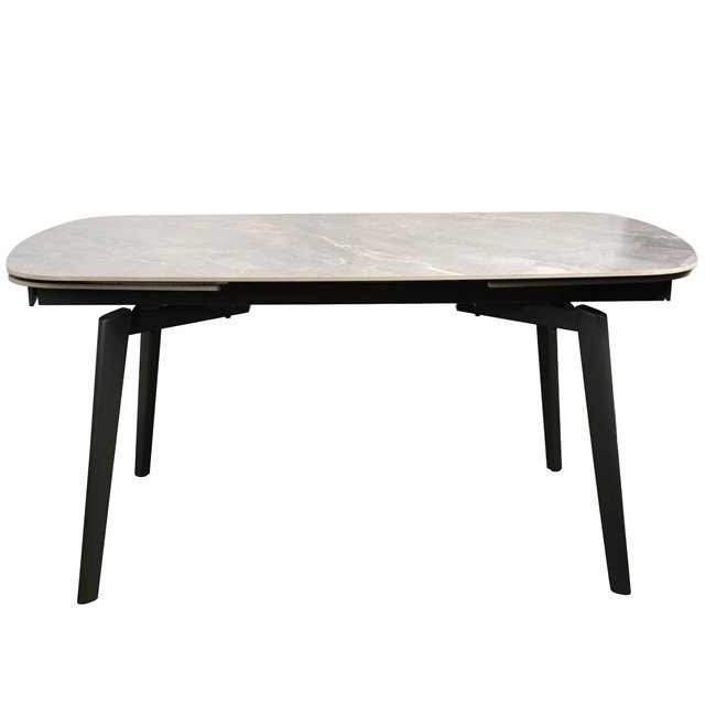 Extendable dining table Ratmo P022, sintered stone/metal, 160-240x90cm H75cm