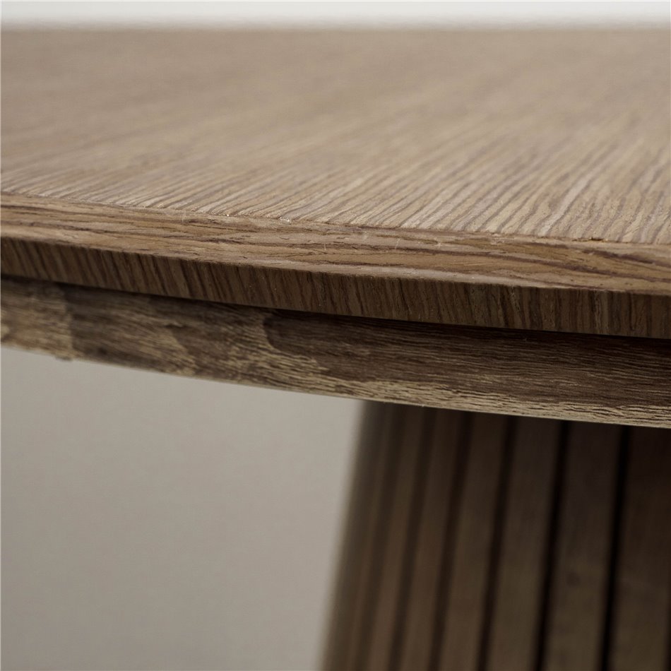 Extendable dining table Bermero, 25mm MDF/oak veneer, 120-200x120m H77cm