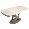 Extendable dining table Raton Y015, sintered stone/metal, 160-240x90cm H75cm