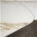 Extendable dining table Raton Y015, sintered stone/metal, 160-240x90cm H75cm