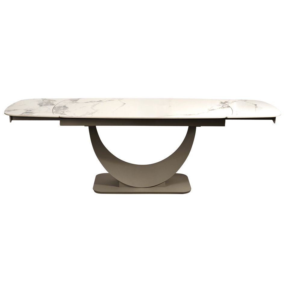 Extendable dining table Ruana 017, sintered stone/metal, 160-240x90cm H75cm