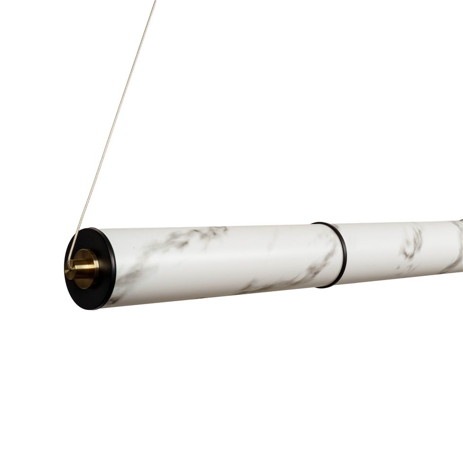 ZZZ Pendant lamp Adranno black, black/gold color, H8x105x8cm, LED 44W, 3000K, 1900lm