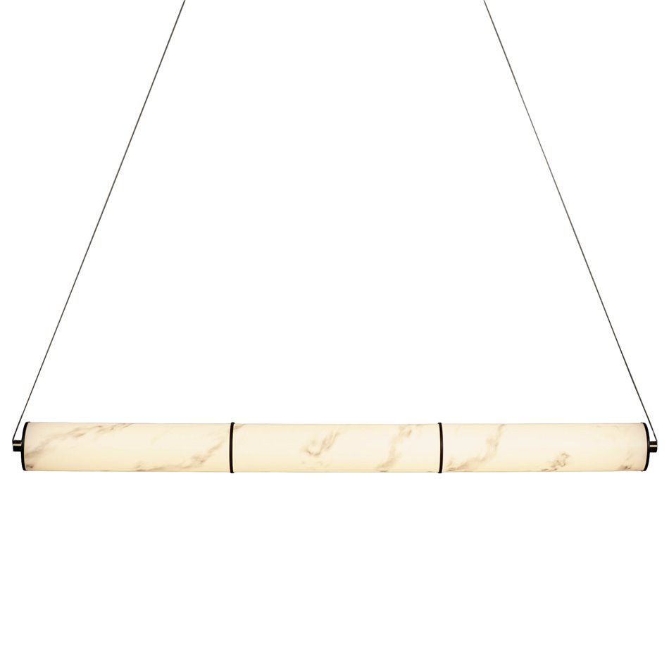 ZZZ Pendant lamp Adranno black, black/gold color, H8x105x8cm, LED 44W, 3000K, 1900lm
