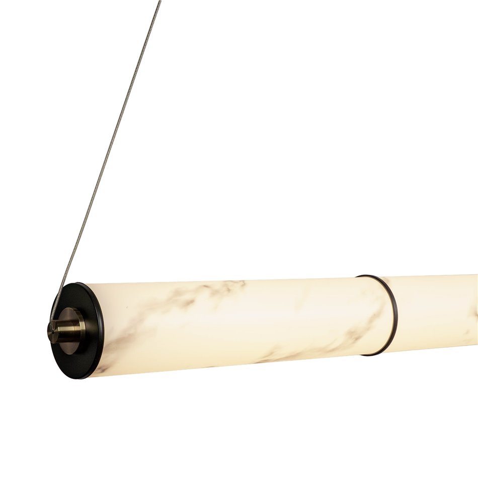 ZZZ Pendant lamp Adranno black, black/gold color, H8x105x8cm, LED 44W, 3000K, 1900lm