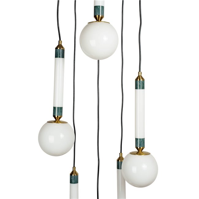 Подвесной светильник Mokrin 6, белый/бронзовый/латунный цвет, H54-250x45x15cm, LED 30W, 3000K