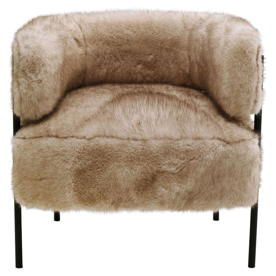 Armchair Lilja Soft, beige, H73x76x57cm, seat height 47cm 