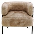 Armchair Lilja Soft, beige, H73x76x57cm, seat height 47cm 