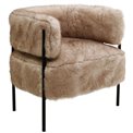 Armchair Lilja Soft, beige, H73x76x57cm, seat height 47cm 