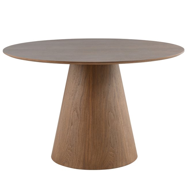 Dining table Laurino 09, walnut veneer/MDF, D120cm H75cm