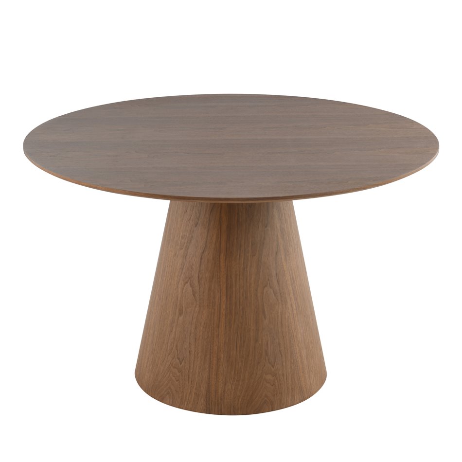 Dining table Laurino 09, walnut veneer/MDF, D120cm H75cm