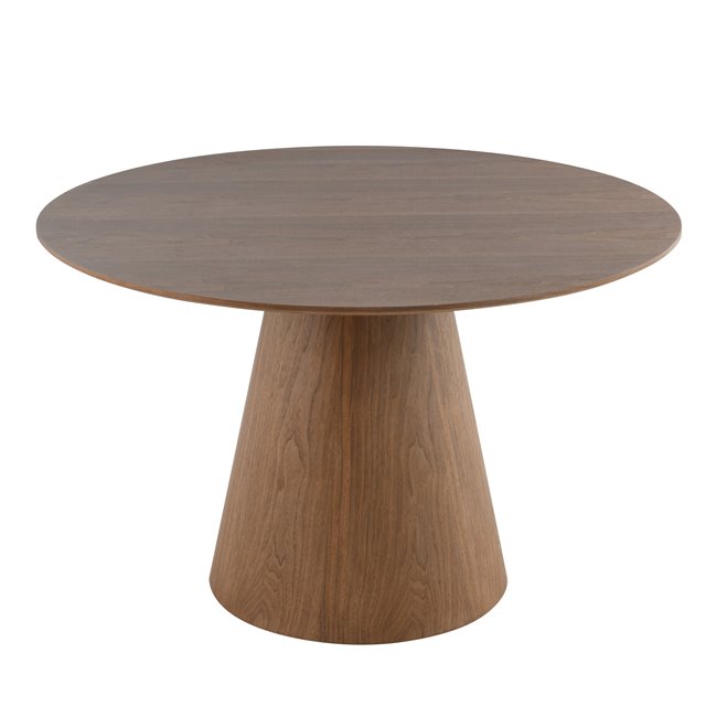Dining table Laurino 09, walnut veneer/MDF, D120cm H75cm