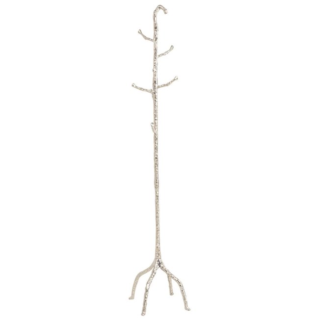 Coat rack Twiggy, silver color, aluminum, H172x29x29cm