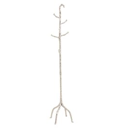 Coat rack Twiggy, silver color, aluminum, H172x29x29cm