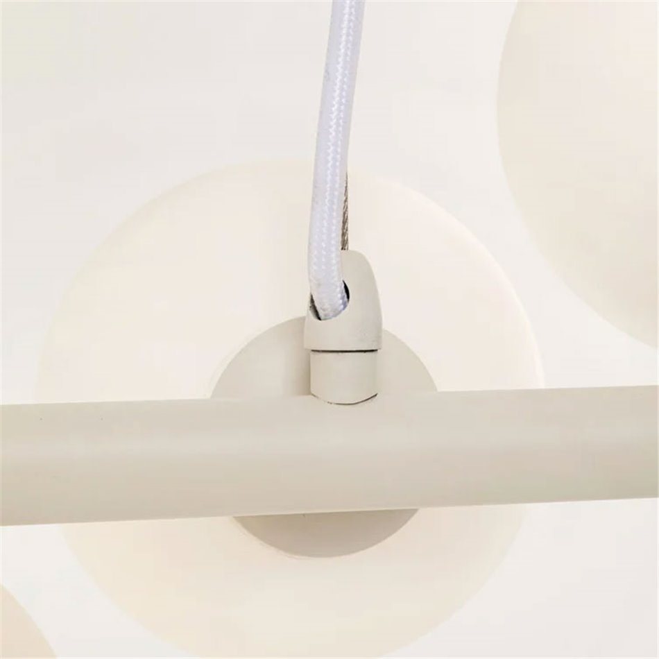 Pendant lamp Scala Milky, white/beige, H29-150x150x28.5cm, G9x14 9W(MAX)