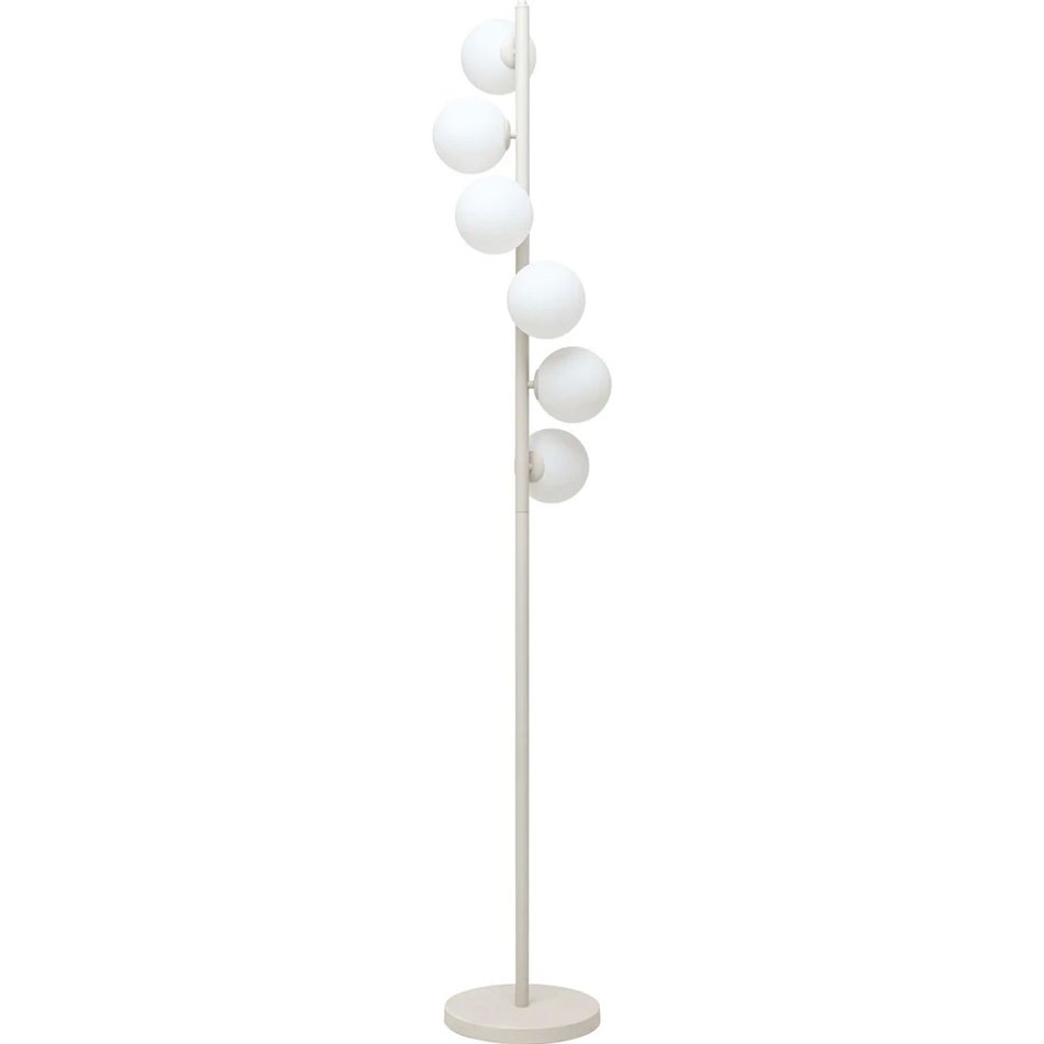 Торшер Scala Milky, белый/бежевый, H160x29x29cm, G9x6 9W(MAX)