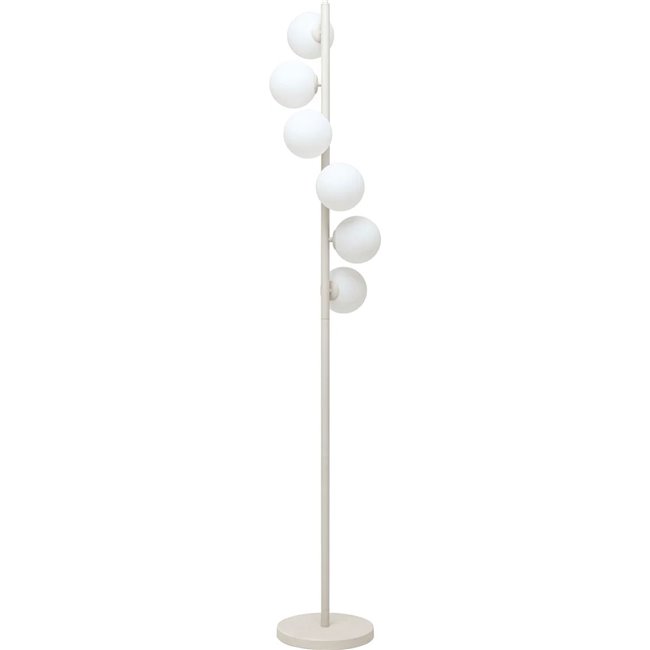 Торшер Scala Milky, белый/бежевый, H160x29x29cm, G9x6 9W(MAX)