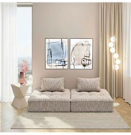 Торшер Scala Milky, белый/бежевый, H160x29x29cm, G9x6 9W(MAX)