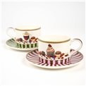 Фарфоровый набор из чашки и блюдца, 2 шт., в подарочной коробке, 240ml, H6cm, D16cm