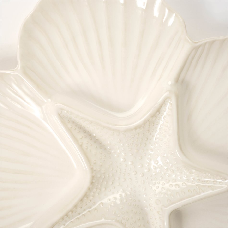 Porcelan serving platter, white, D32.5cm H2cm