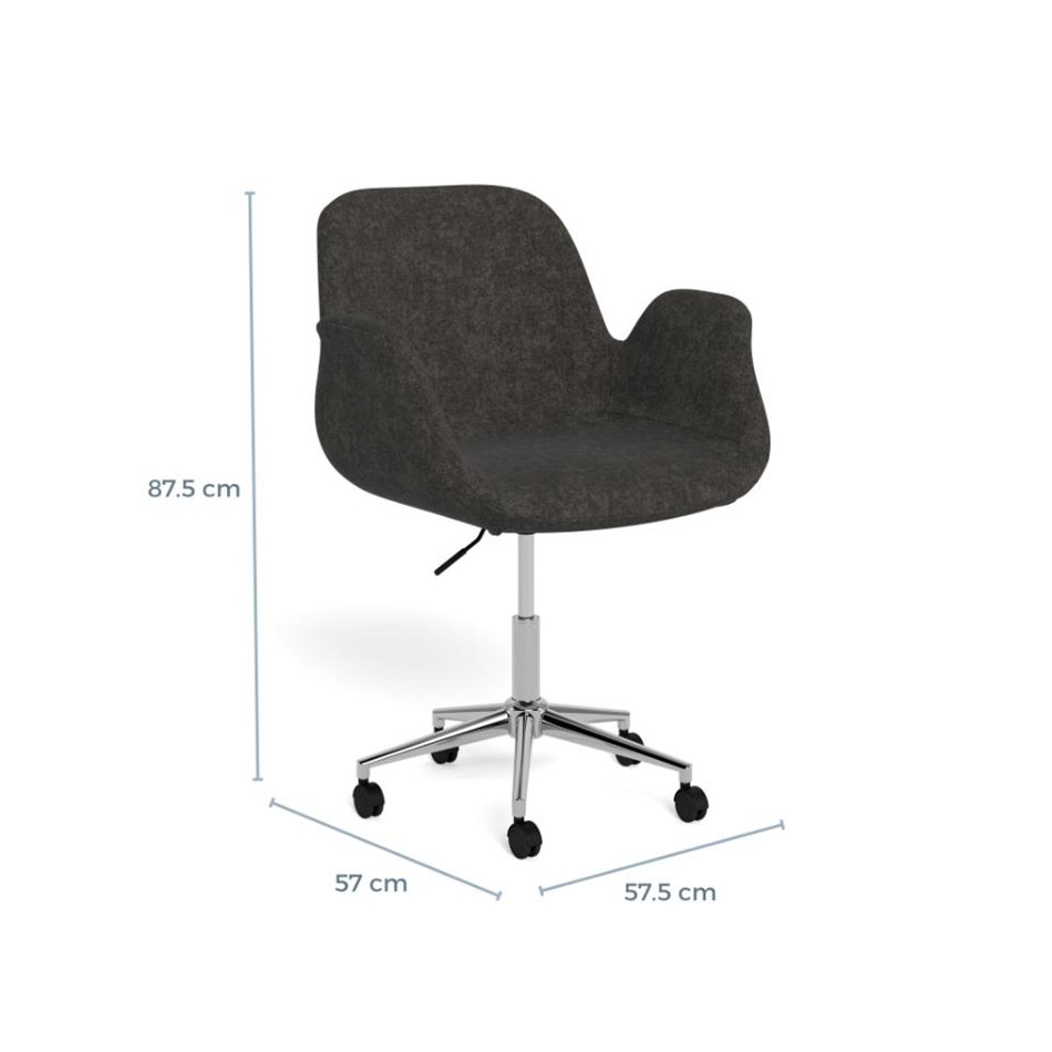 Офисное кресло Acet, вращающееся, бежевое, сталь/полиэстер, H88x57,5x58см, высота сиденья 45-54,5см