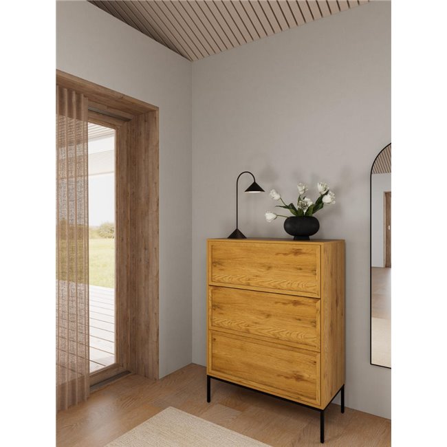 Chest of drawers Almdale, steel/MDF, H110x40x80cm